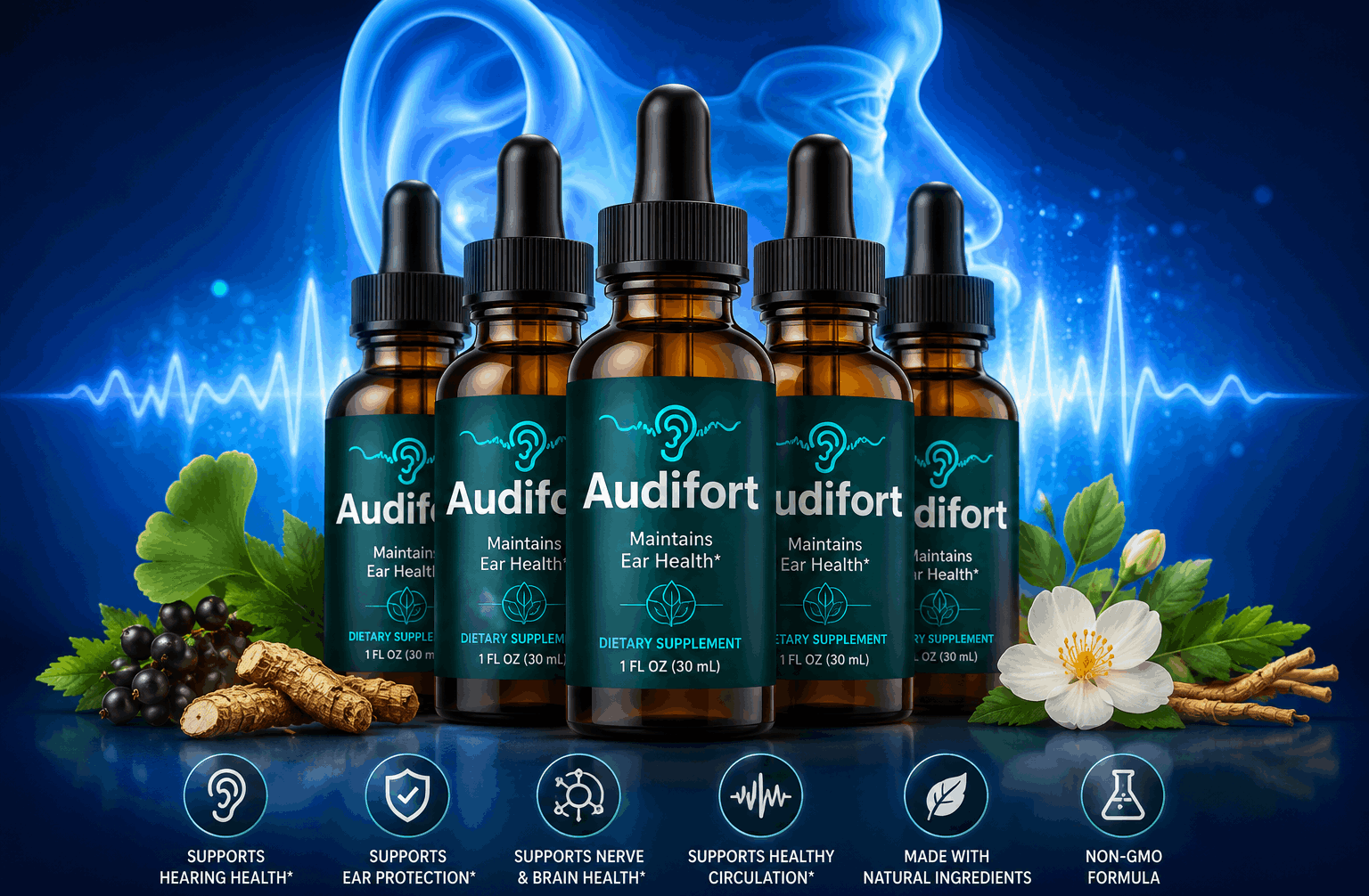 Audifort bottle packages